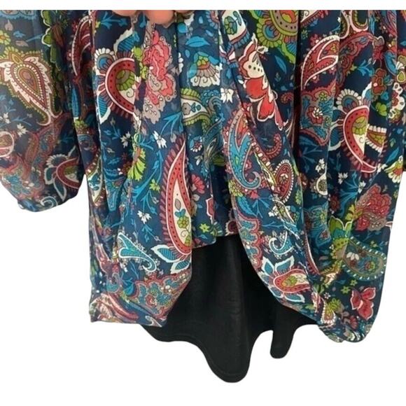 Flying Tomato Small Dirndl Dress Dark Floral Paisley Embroidered Whimsygoth - Picture 11 of 13